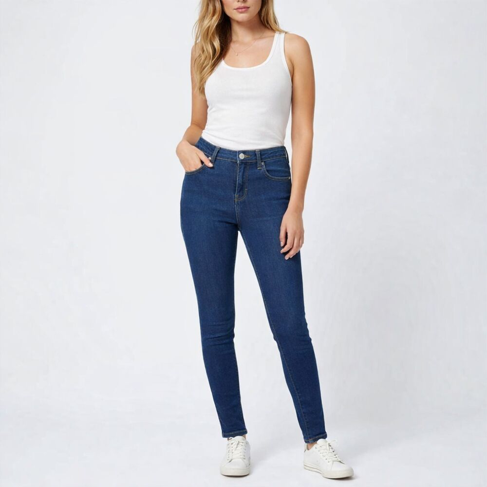 Acne Studios Jet Skinny Jeans Women's Size 25 Eighties Blue Mid Rise Stretch Fit
